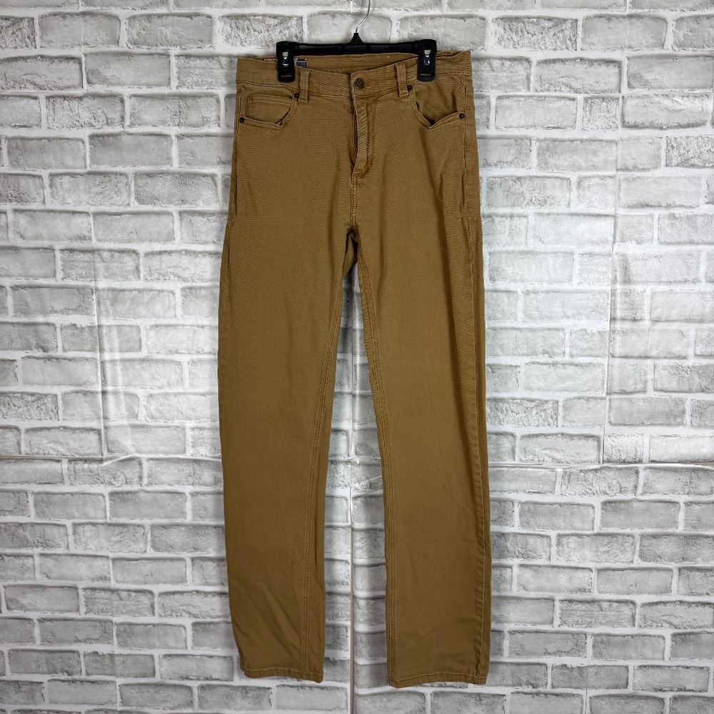 Men's Tan Straight-Leg Pants